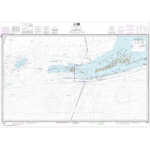 NOAA Chart - Florida Keys Sombrero Key to Dry Tortugas - 11434