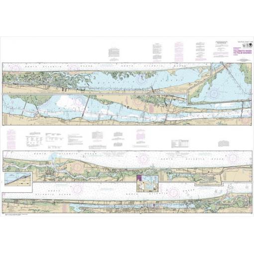 NOAA Chart - Intracoastal Waterway Tolomato River to Palm Shores - 11485