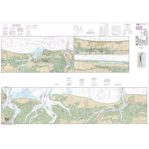 NOAA Chart - Intracoastal Waterway St. Simons Sound to Tolomato River - 11489