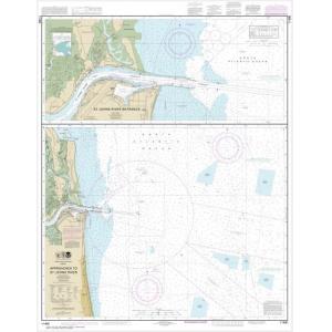 NOAA Chart - Approaches to St. Johns River; St. Johns River Entrance - 11490