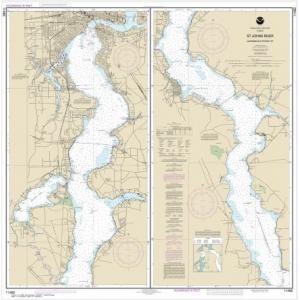 NOAA Chart - St. John's River Jacksonville to Racy Point - 11492