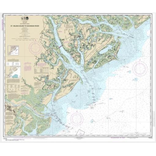 NOAA Chart - St. Helena Sound to Savannah River - 11513