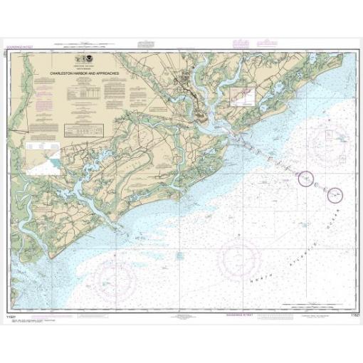 NOAA Chart - Charleston Harbor and Approaches - 11521