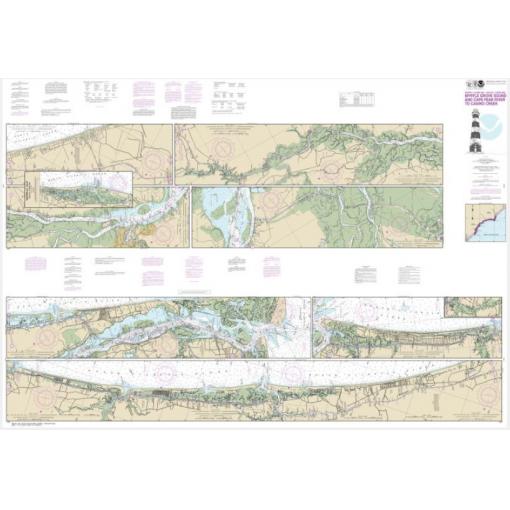 NOAA Chart - Intracoastal Waterway Myrtle Grove Sound and Cape Fear River to Casino Creek - 11534
