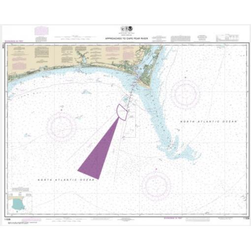 NOAA Chart - Approaches to Cape Fear River - 11536
