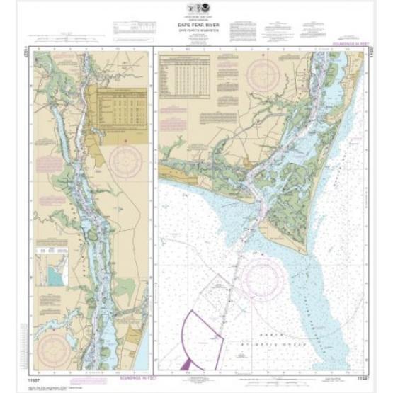 NOAA Chart - Cape Fear River Cape Fear to Wilmington - 11537