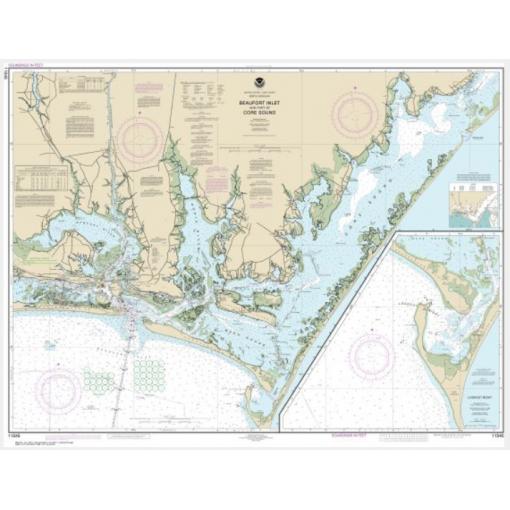 NOAA Chart - Beaufort Inlet and Part of Core Sound; Lookout Bight - 11545