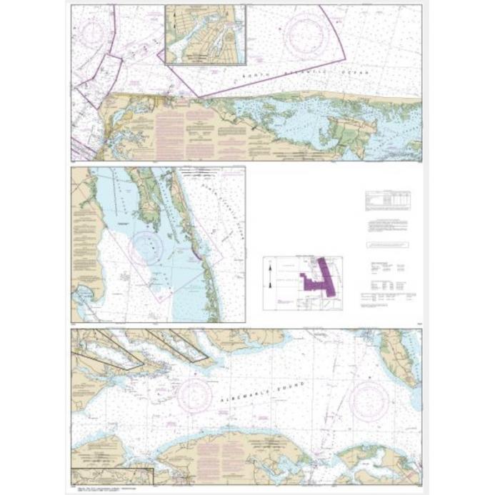 NOAA Chart - Cape Henry to Pamlico Sound, Including Albemarle Sd.;  Rudee Heights - 12205