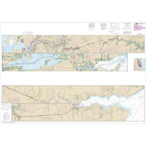NOAA Chart - Intracoastal Waterway Norfolk to Albemarle Sound via North Landing River or Great Dismal Swamp Canal - 12206