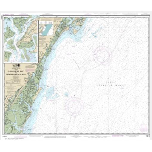 NOAA Chart - Chincoteague Inlet to Great Machipongo Inlet; Chincoteague Inlet - 12210