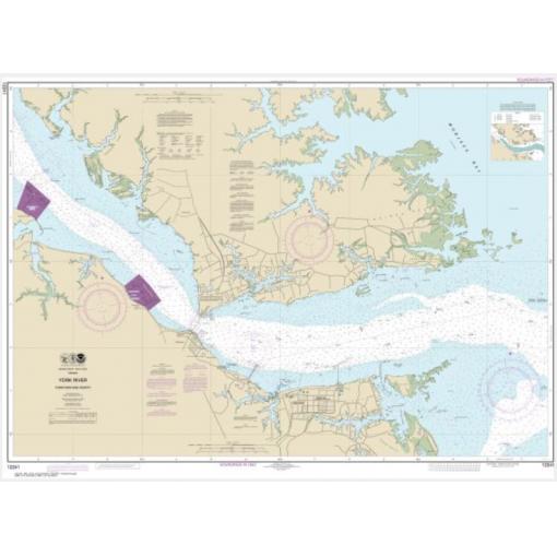 NOAA Chart - York River Yorktown and Vicinity - 12241