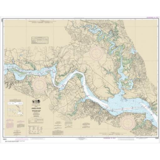 NOAA Chart - James River Jamestown Island to Jordan Point - 12251