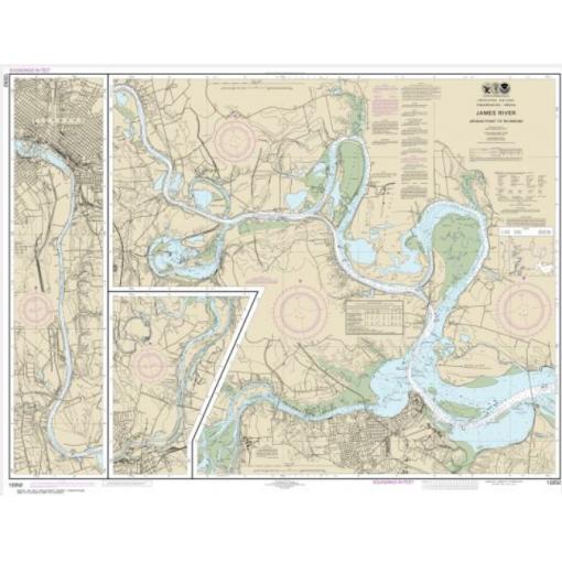 NOAA Chart - James River Jordan Point to Richmond - 12252