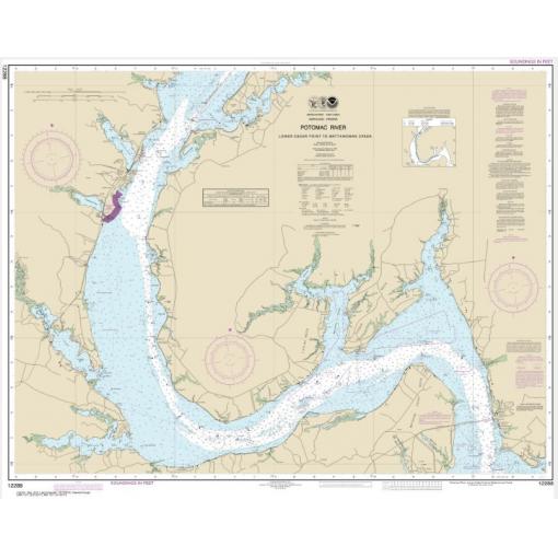 NOAA Chart - Potomac River Lower Cedar Point to Mattawoman Creek - 12288