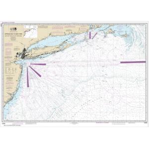 NOAA Chart - Approaches to New York, Nantucket Shoals to Five Fathom Bank - 12300