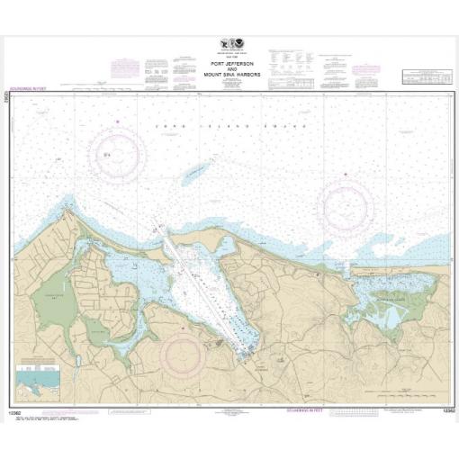 NOAA Chart - Port Jefferson and Mount Sinai Harbors - 12362