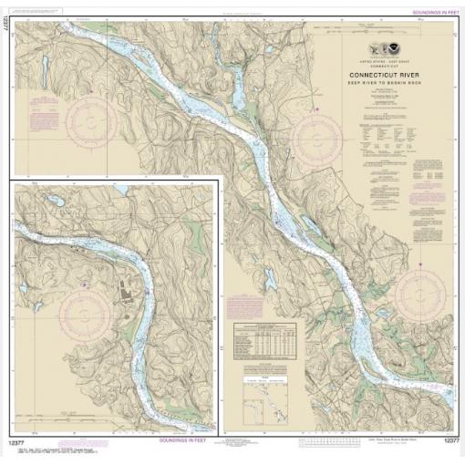 NOAA Chart - Connecticut River Deep River to Bodkin Rock - 12377