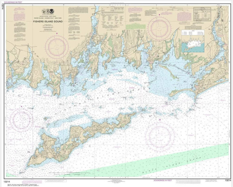 NOAA Chart - Fishers Island Sound - 13214 - The Map Shop