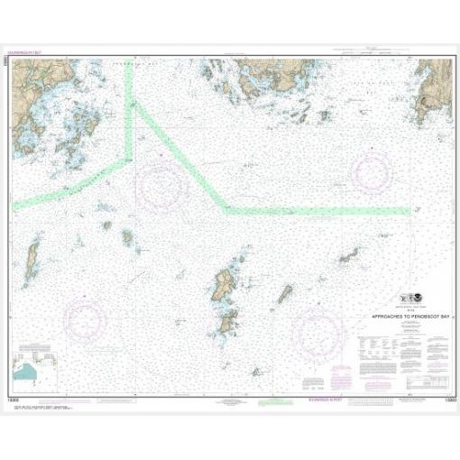 NOAA Chart - Approaches to Penobscot Bay - 13303