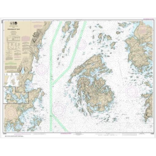 NOAA Chart - Penobscot Bay; Carvers Harbor and Approaches - 13305