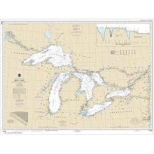 NOAA Chart - Great Lakes, Lake Champlain to Lake of the Woods - 14500