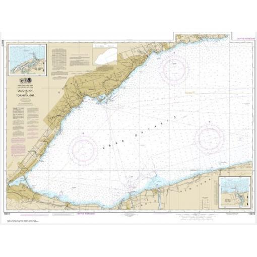 NOAA Chart - Olcott Harbor to Toronto;  Olcott and Wilson Harbors - 14810