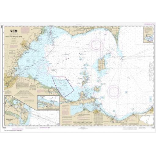 NOAA Chart - West End of Lake Erie; Port Clinton Harbor; Monroe Harbor;  Lorain to Detriot River; Vermilion - 14830 - The Map Shop