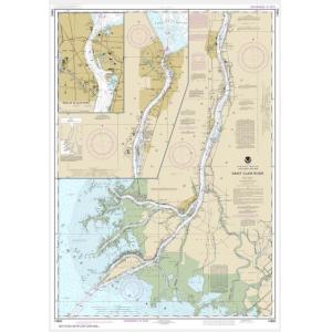 NOAA Chart - St. Clair River; Head of St. Clair River - 14852