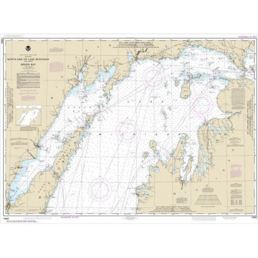 NOAA Chart - North end of Lake Michigan, including Green Bay - 14902