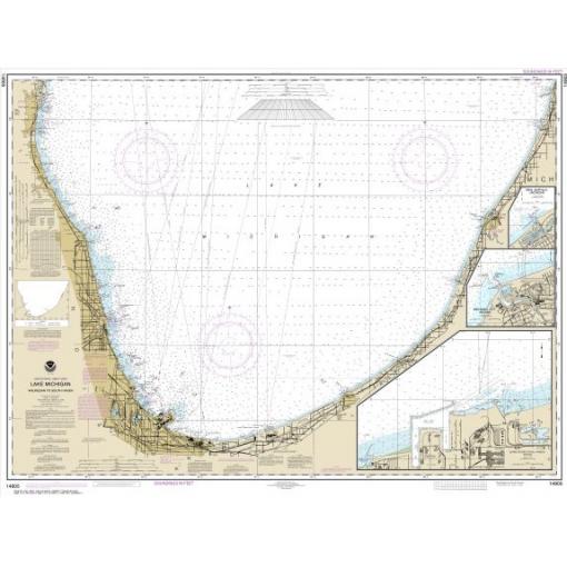 NOAA Chart - Waukegan to South Haven; Michigan City; Burns International Harbor; New Buffalo - 14905