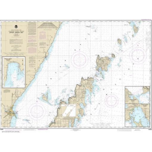 NOAA Chart - Upper Green Bay - Jackson Harbor and Detroit Harbor; Detroit Harbor; Jackson Harbor; Baileys Harbor - 14909