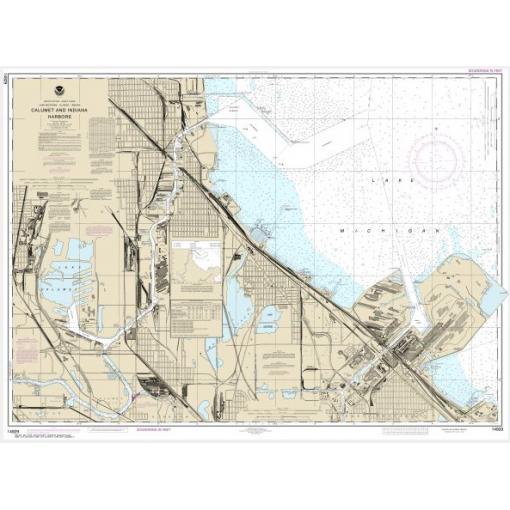 NOAA Chart - Calumet, Indiana and Buffington Harbors, and Lake Calumet - 14929