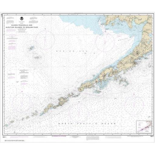 NOAA Chart - Alaska Peninsula and Aleutian Islands to Seguam Pass - 16011