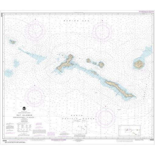NOAA Chart - Rat Islands Semisopochnoi Island to Buldir l. - 16440