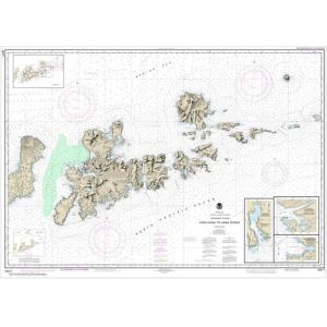 NOAA Chart - Atka Pass to Adak Strait; Three Arm Bay, Adak Island; Kanaga Bay, Kanaga Island; Chapel Roads and Chapel Cove, Adak Island - 16471