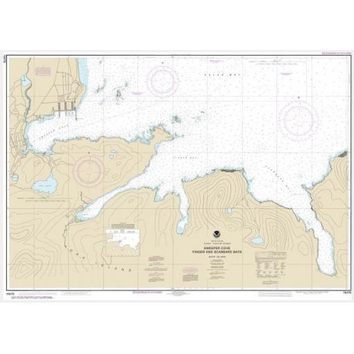 NOAA Chart - Sweeper Cove, Finger and Scabbard Bays - 16476