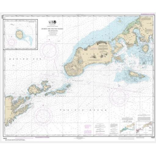 NOAA Chart - Unimak and Akutan Passes and approaches; Amak Island - 16520