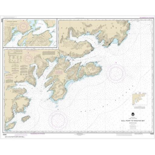 NOAA Chart - Kodiak Island Gull Point to Kaguyak Bay; Sitkalidak Passage - 16592