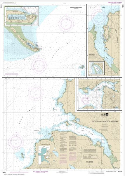 NOAA Chart - Ports of Southeastern Cook Inlet Port Chatham; Port Graham ...
