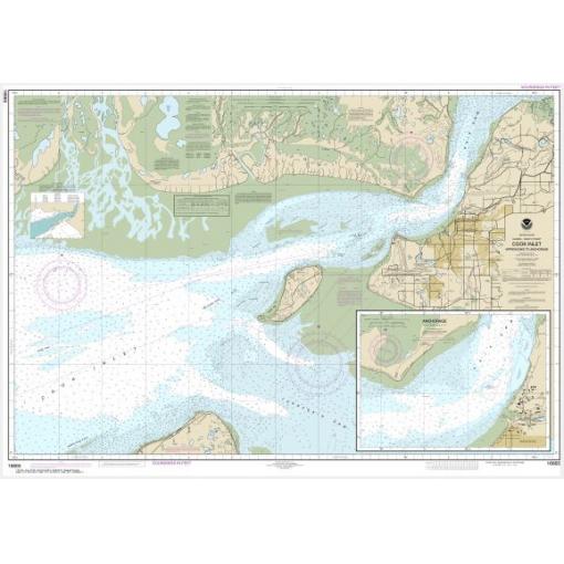 NOAA Chart - Cook Inlet-Approaches to Anchorage; Anchorage - 16665