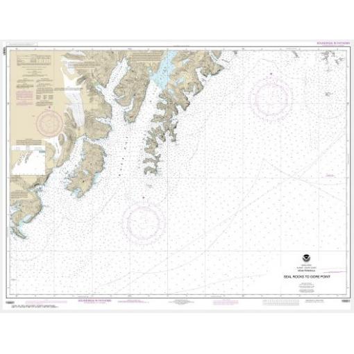 NOAA Chart - Seal Rocks to Gore Point - 16681