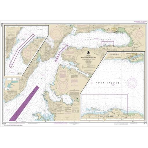 NOAA Chart - Prince William Sound-Valdez Arm and Port Valdez; Valdez Narrows; Valdez and Valdez Marine Terminal - 16707