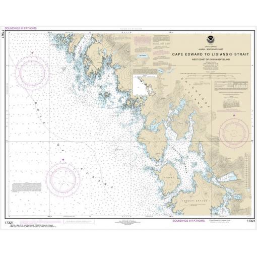 NOAA Chart - Cape Edward to Lisianski Strait, Chichagof Island - 17321