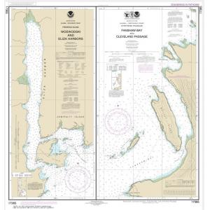 NOAA Chart - Woewodski and Eliza Hbrs.; Fanshaw Bay and Cleveland Passage - 17365