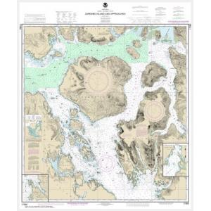 NOAA Chart - Zarembo Island and approaches; Burnett Inlet, Etolin Island; Steamer Bay - 17382