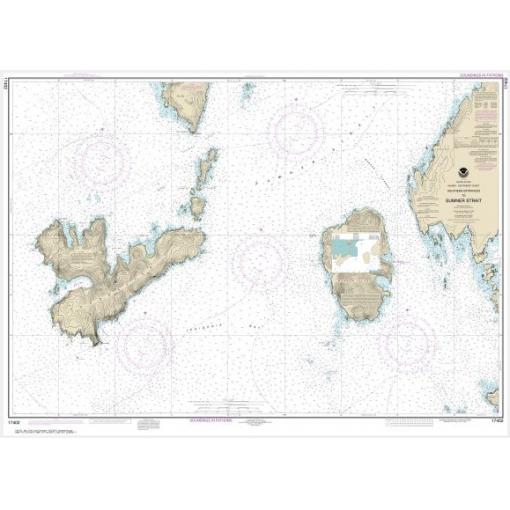 NOAA Chart - Southern Entrances to Sumner Strait - 17402