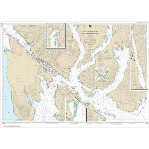 NOAA Chart - Revillagigedo Channel, Nichols Passage, and Tongass Narrows; Seal Cove; Ward Cove - 17428