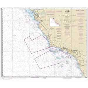 NOAA Chart - San Diego to San Francisco Bay - 18022