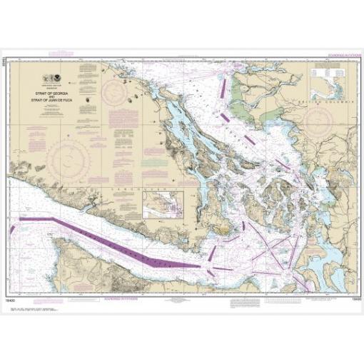 NOAA Chart - Strait of Georgia and Strait of Juan de Fuca - 18400