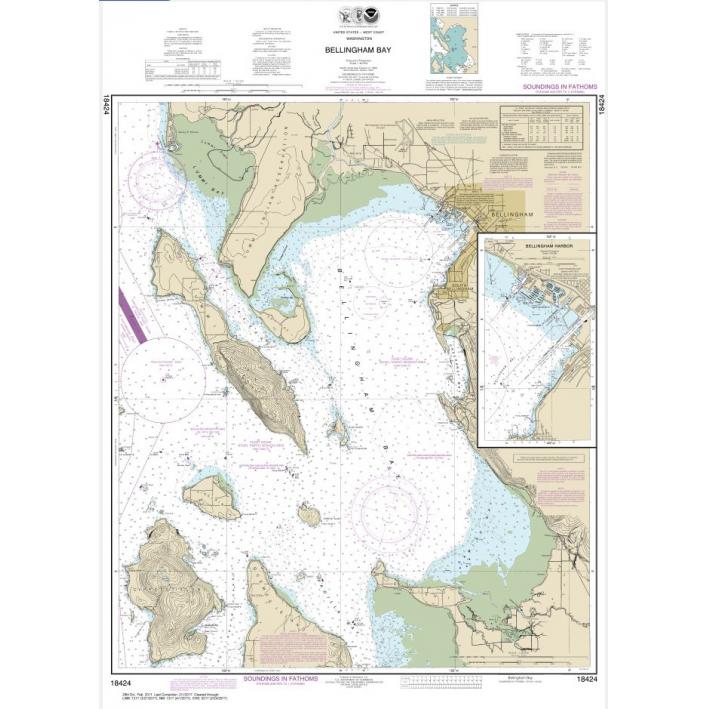 NOAA Chart - Bellingham Bay; Bellingham Harbor - 18424